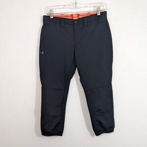 Under Armour Women's Softball Baseball Crop Pants Style 1242352 Black Sz Small